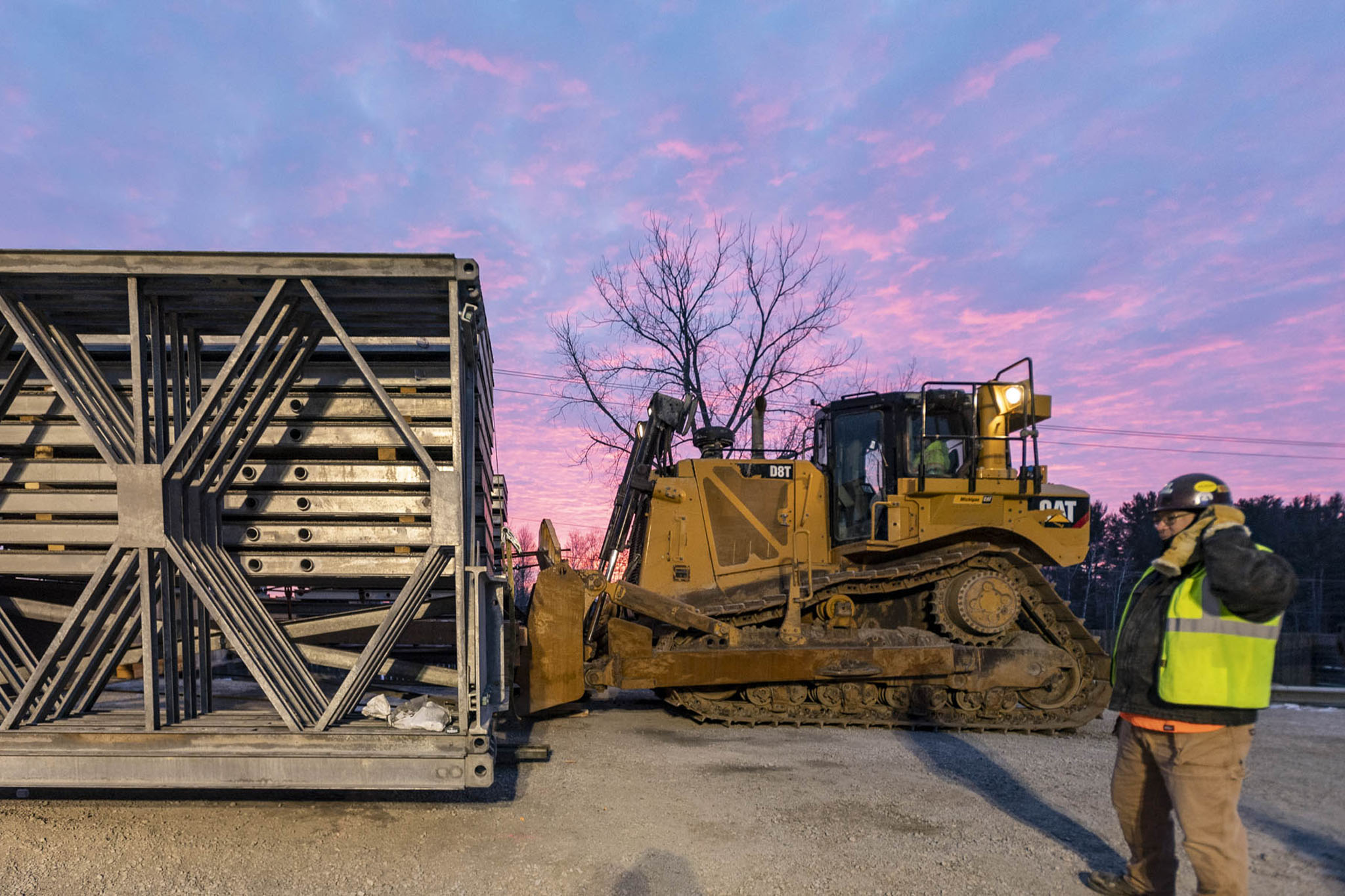 M-30 Tobacco River,  Acrow temporary bridge, launch.